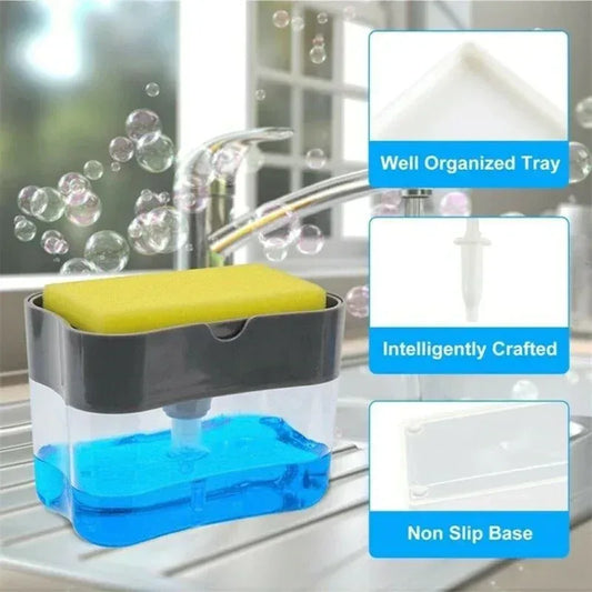 Soap Pump Dispenser and Sponge Caddy - Eazzy Store
