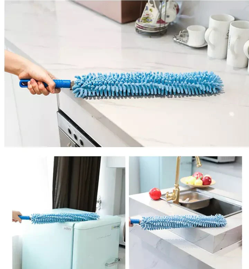 Cleaning Microfiber Duster Flexible Brush Easy Cleaning (Random Color)