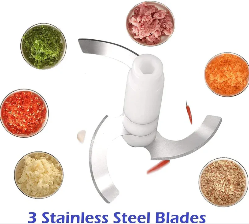 Hand Press Food Vegetable Chopper 1.5L