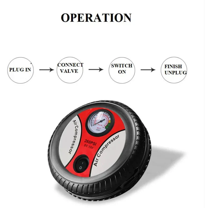 Portable Electric Mini Tire Inflator