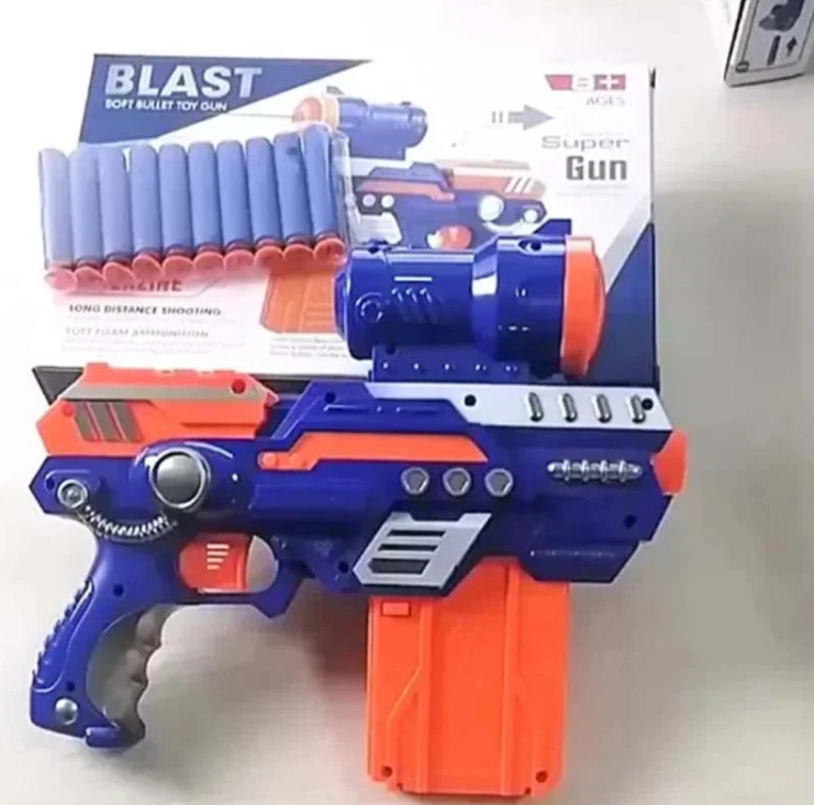 Toy Gun for kids with 10PCS EVA Foam Soft Bullet