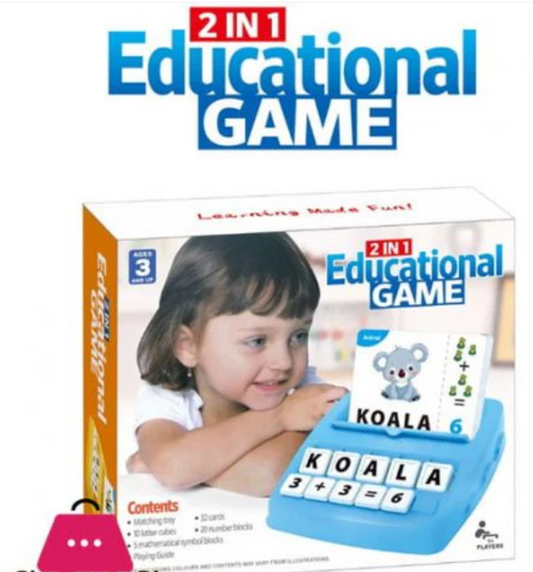 2 in 1 Educational Card Game For Kid