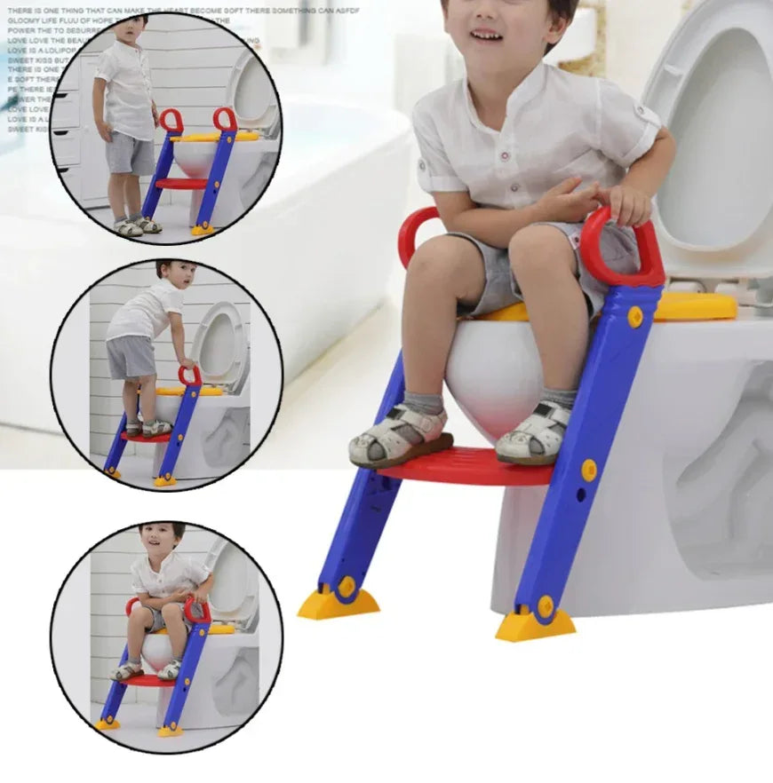 Kid Toilet Trainer Ladder Potty Seat - Eazzy Store