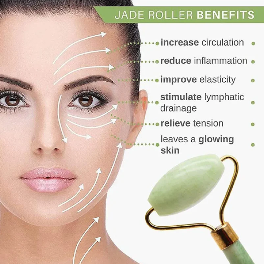 Face Roller Massager and Gua Sha Massage Tool Set