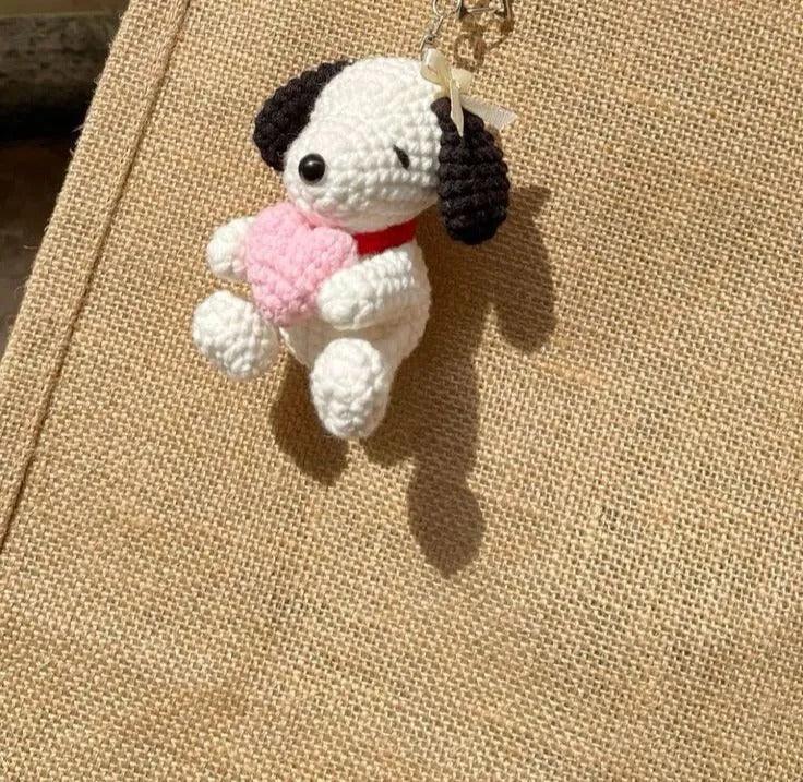 Handmade crochet Snoopy stuffed toy Keychain or Amigurumi - Eazzy Store