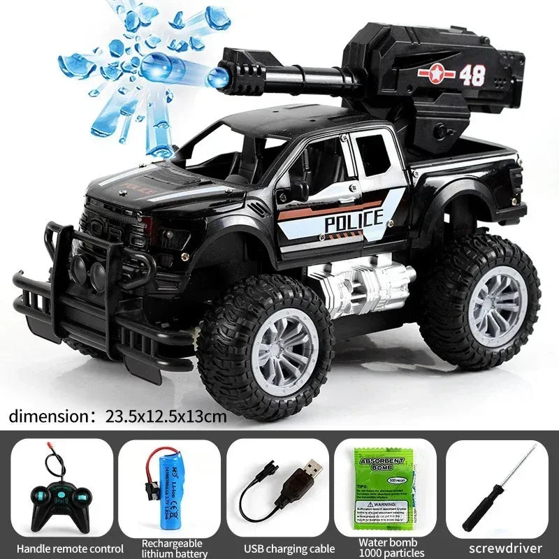 Rechargeable Remote Control Water Shooter Car For Kids - Eazzy Store