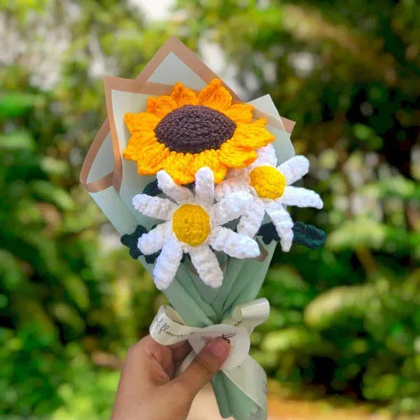 1 Sunflower and 2 Daisies - The Perfect Bloom Trio - Eazzy Store