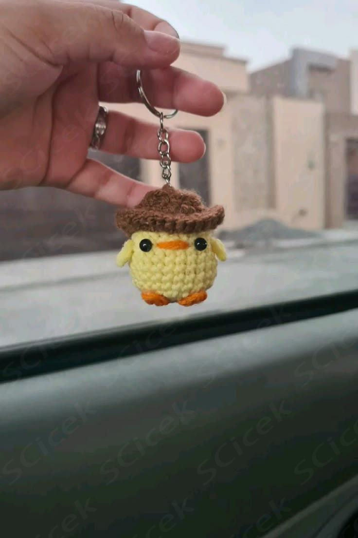 Handmade Crochet Chick Keychain β Cute & Colorful Key Holder and Bag Charm