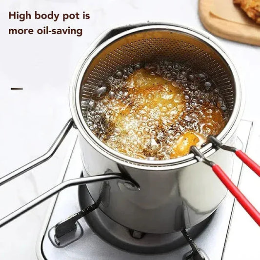 Deep Fryer Pot With Basket - Eazzy Store