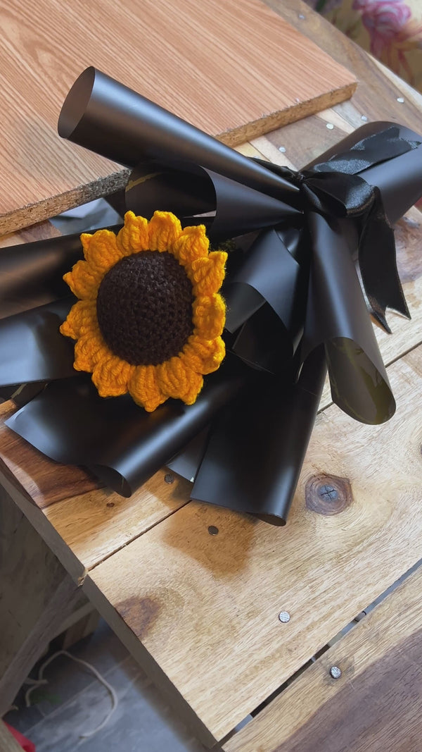1Pcs Crochet Sunflower