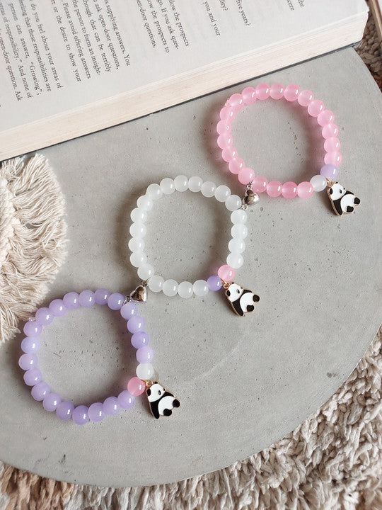 Pack of 3 - Trio Beads Bracelet with Panda Charm