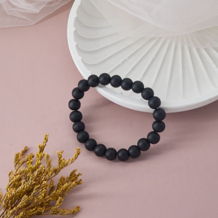 Mate Black Beads Bracelet - Unisex