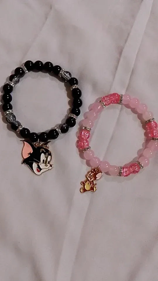 🐱🐭 Tom & Jerry Bead Bracelet – Cute Cartoon-Inspired Trendy Accessory - Eazzy Store