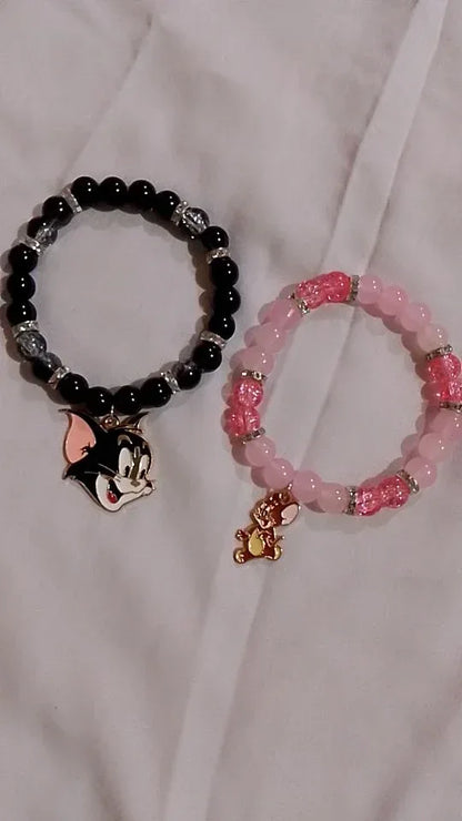 🐱🐭 Tom & Jerry Bead Bracelet – Cute Cartoon-Inspired Trendy Accessory - Eazzy Store