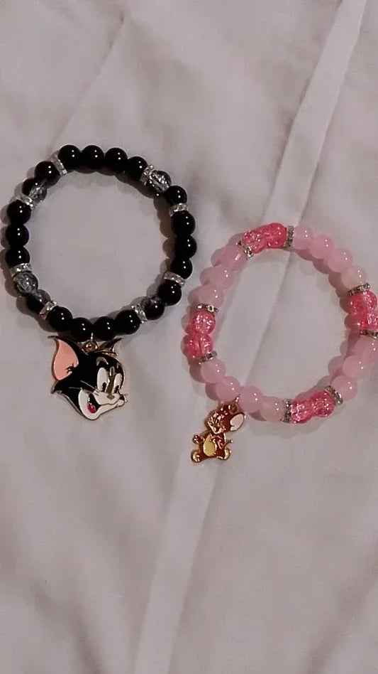 🐱🐭 Tom & Jerry Bead Bracelet – Cute Cartoon-Inspired Trendy Accessory - Eazzy Store
