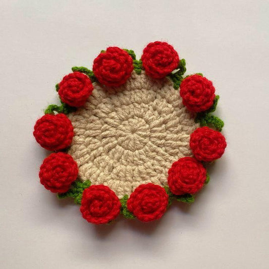 Handmade Crochet Coaster – Stylish, Heat-Resistant & Reusable - Eazzy Store