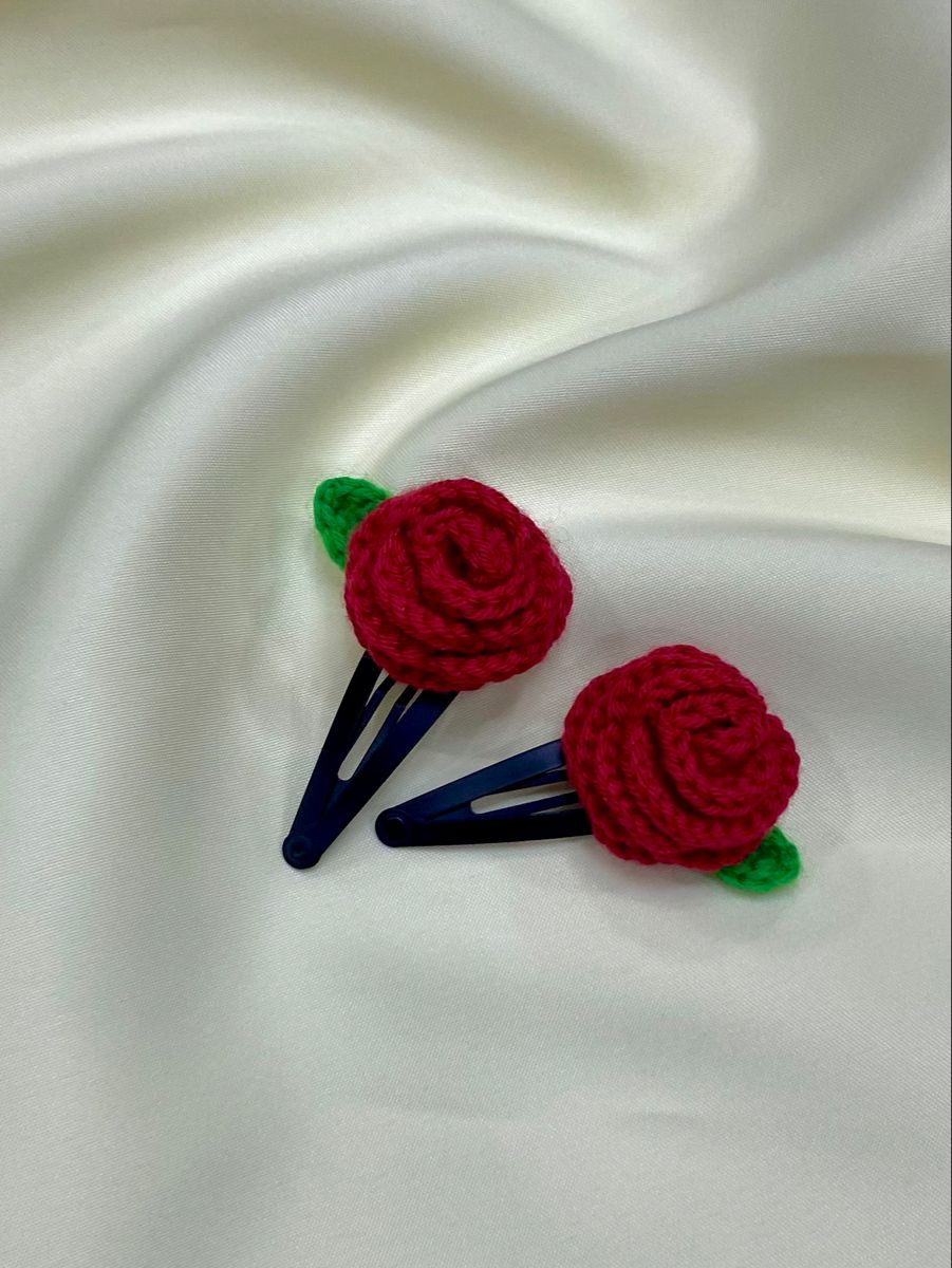Handmade Crochet Hair Clips – Cute, Soft & Trendy Accessories