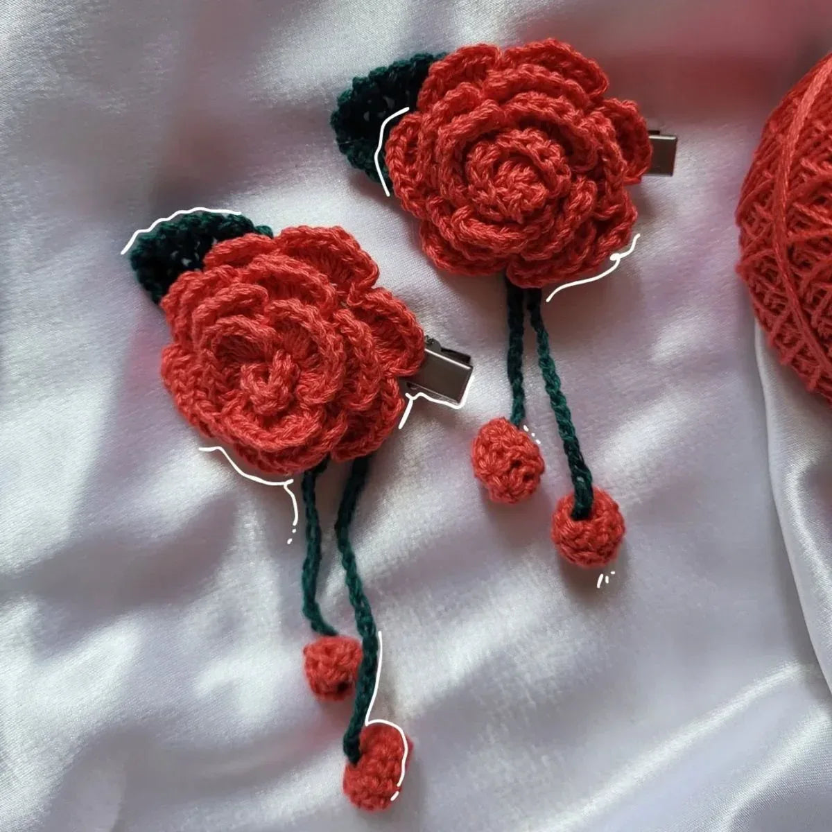 Handmade Crochet Flower Hair Clips – Soft, Cute & Stylish Accessories - Eazzy Store