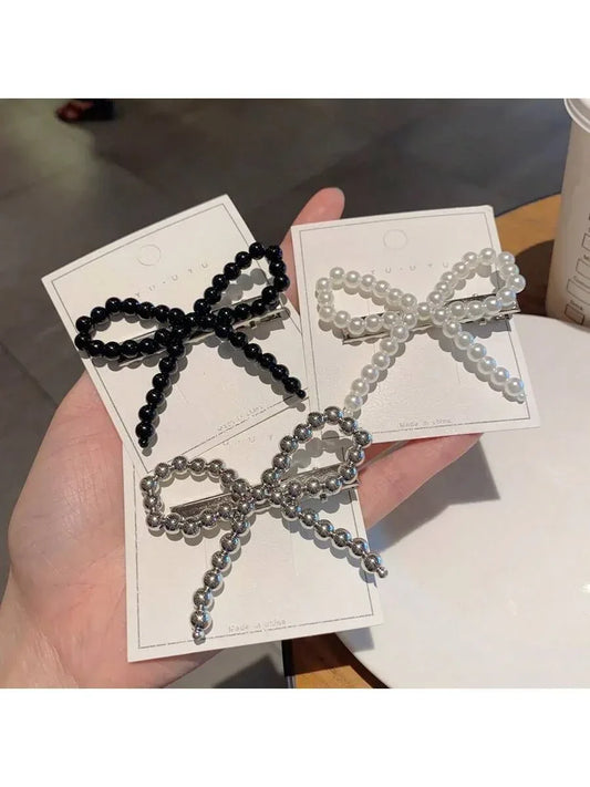 Pearl Bow Hair Clip – Elegant, Stylish & Trendy Hair Accessory - Eazzy Store