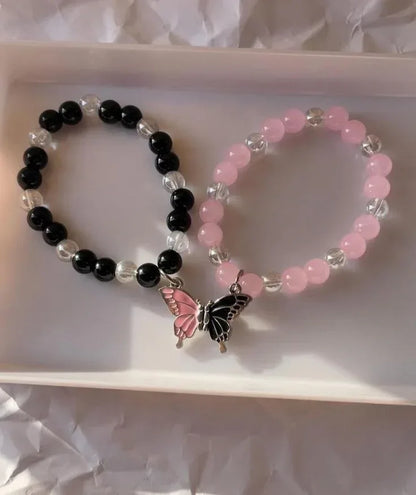 Couple Butterfly Bracelet – Matching Love Symbol Bead Bracelets - Eazzy Store