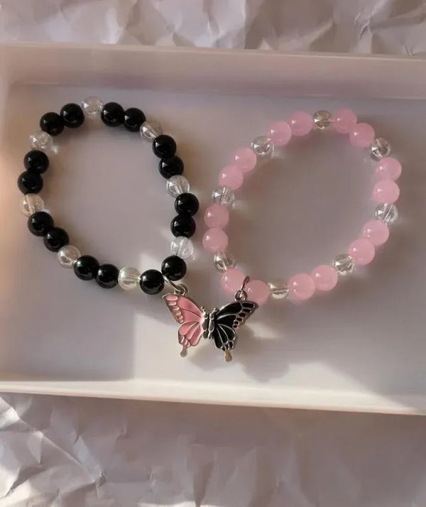 Couple Butterfly Bracelet – Matching Love Symbol Bead Bracelets - Eazzy Store