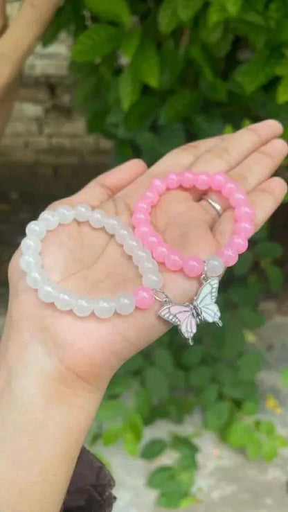 Couple Butterfly Bracelet – Matching Love Symbol Bead Bracelets - Eazzy Store