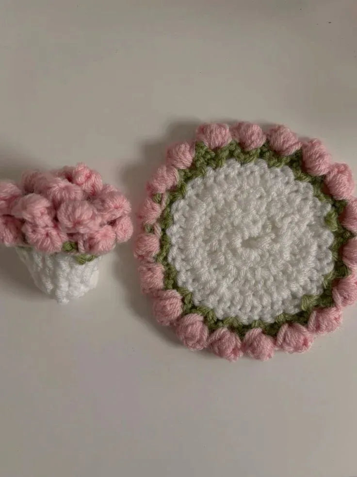 Handmade Crochet Coaster – Stylish, Heat-Resistant & Reusable - Eazzy Store