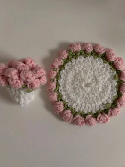 Handmade Crochet Coaster – Stylish, Heat-Resistant & Reusable - Eazzy Store