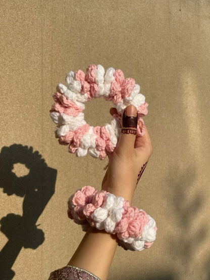 Handmade Crochet pair Gajray – Elegant Floral Hair & Hand Accessories