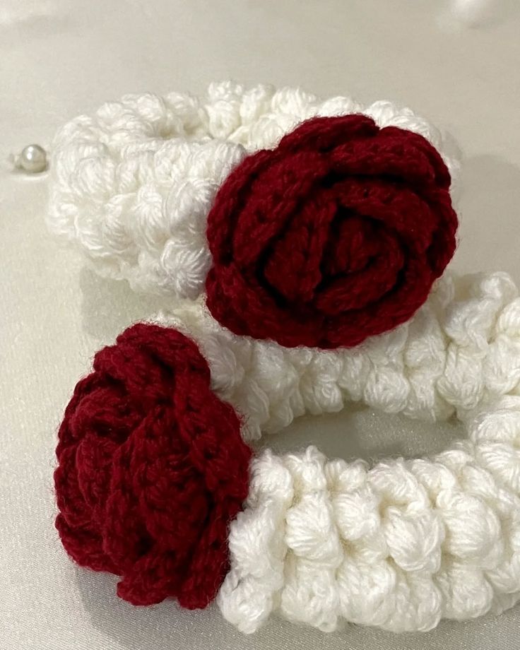 Handmade Crochet pair Gajray – Elegant Floral Hair & Hand Accessories