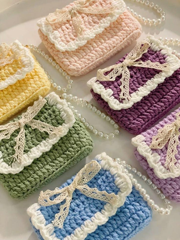 Crochet Air-pods, Coin, Makeup Pouches | Handmade Crochet Pouches. - Eazzy Store