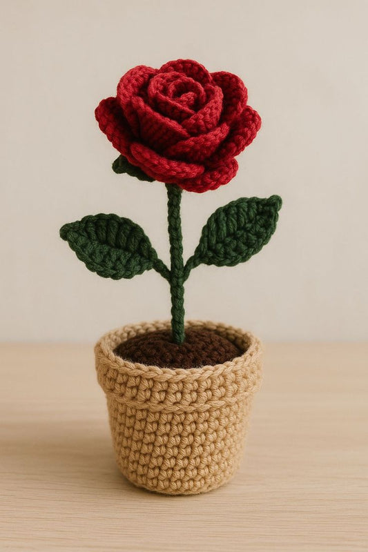 🌸 Crochet Decor Flower Vase – Handmade & Aesthetic Home Accent