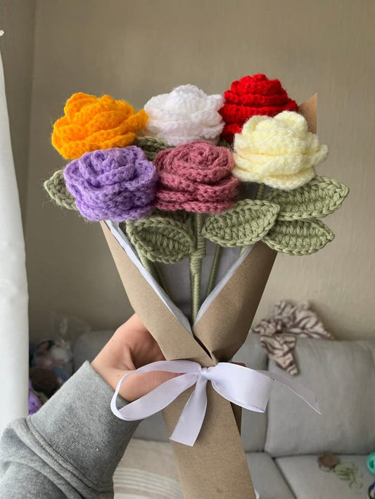 Forever Crochet Bouquet – Everlasting Handmade Flower Gift
