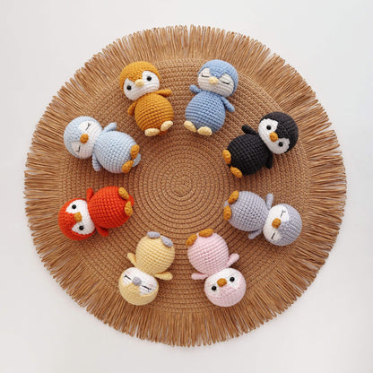Crochet Mini Penguin Amigurumi Keychain