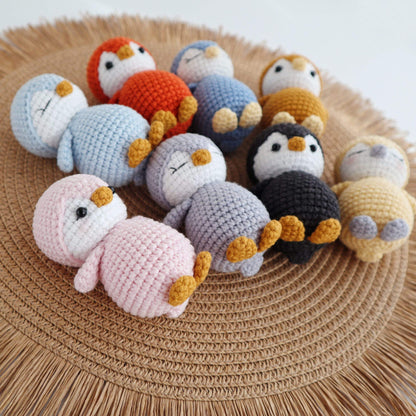 Crochet Mini Penguin Amigurumi Keychain