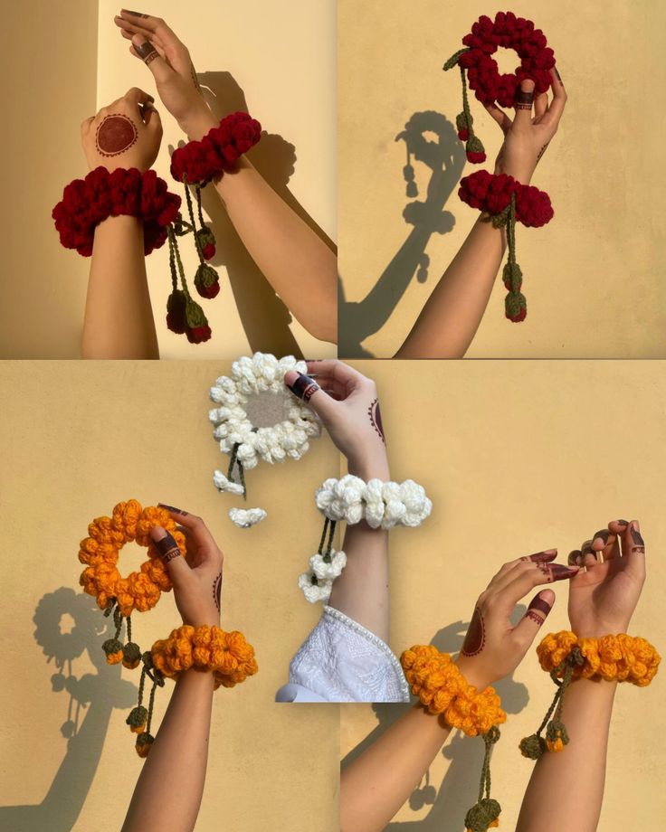 Handmade Crochet Gajra – Floral, Elegant & Long-Lasting