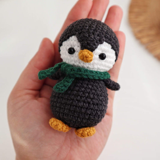 Crochet Mini Penguin Amigurumi Keychain