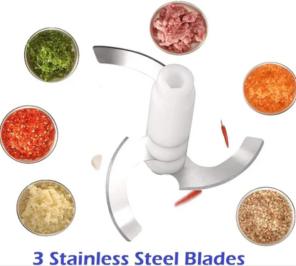 Hand Press Food Vegetable Chopper 1.5L