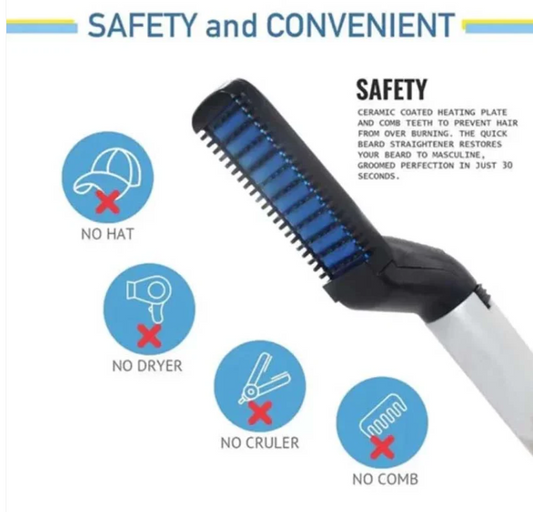 Beard And Hair Curling Straightener For Men