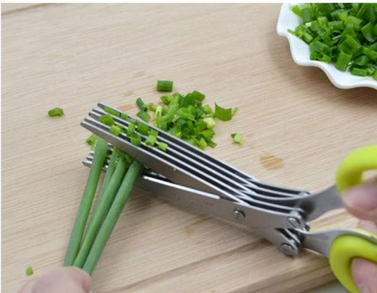 5 blade herb scissors