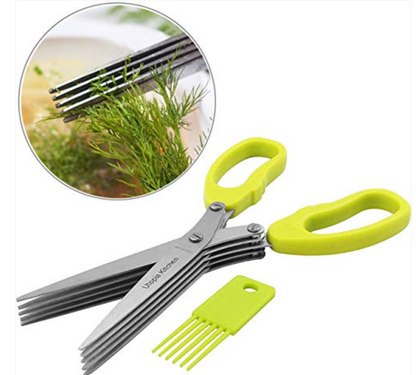 5 blade herb scissors