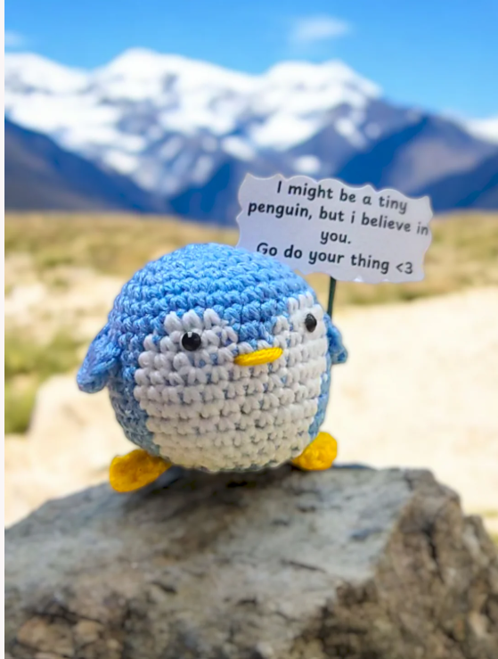 Crochet Positive Penguin