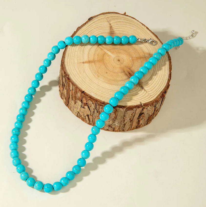 Acrylic Colorful Beaded Necklace Multifunctional Simple Durable Geometric Neutral Dark Accessories