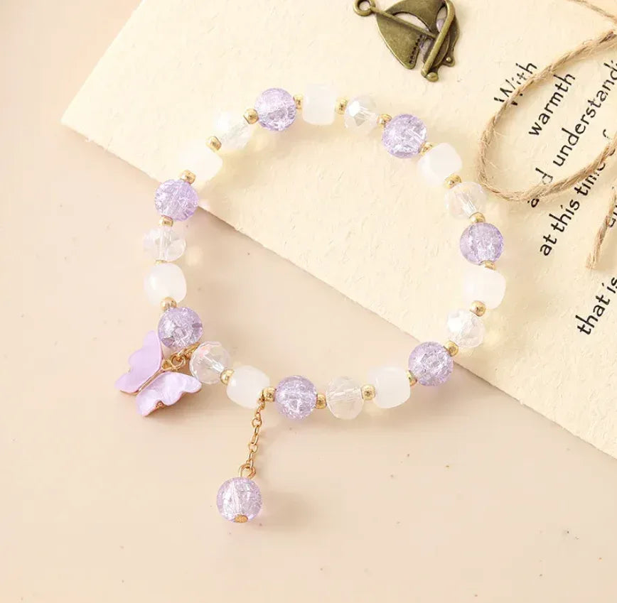 IG Style Sweet Butterfly Beaded Crystal Wholesale Bracelets - Eazzy Store
