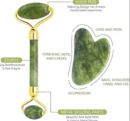 Face Roller Massager and Gua Sha Massage Tool Set