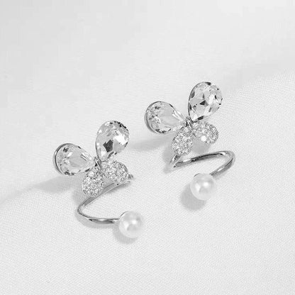 Korean Style Zircon Butterfly Earrings - Eazzy Store