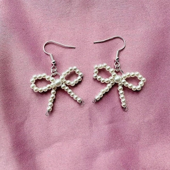 Bow Pearl Earrings – Cute, Elegant & Trendy Jewelry