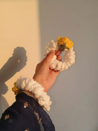 Handmade Crochet pair Gajray – Elegant Floral Hair & Hand Accessories