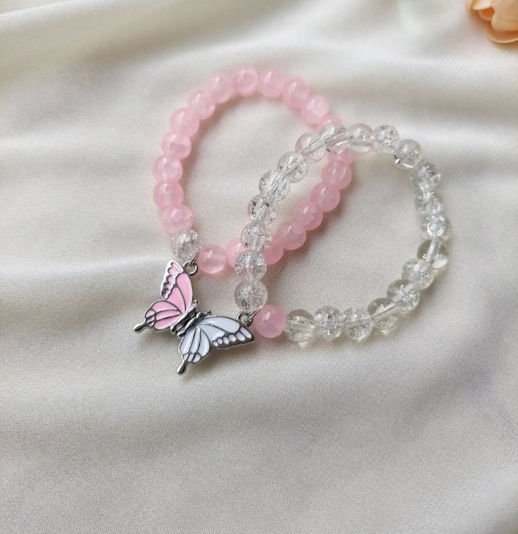 Couple Butterfly Bracelet – Matching Love Symbol Bead Bracelets