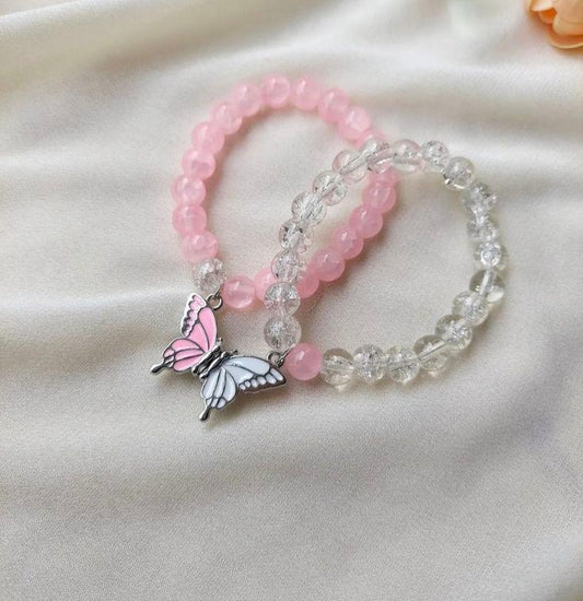 Couple Butterfly Bracelet – Matching Love Symbol Bead Bracelets - Eazzy Store